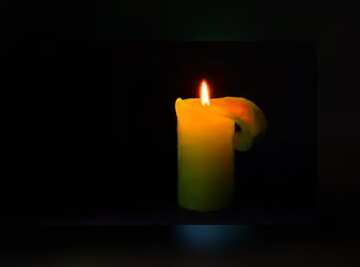 FX №118492 Candle  crying dark background