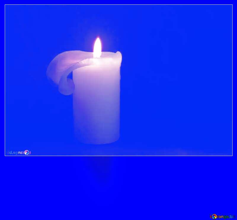 Candle blue card №6179
