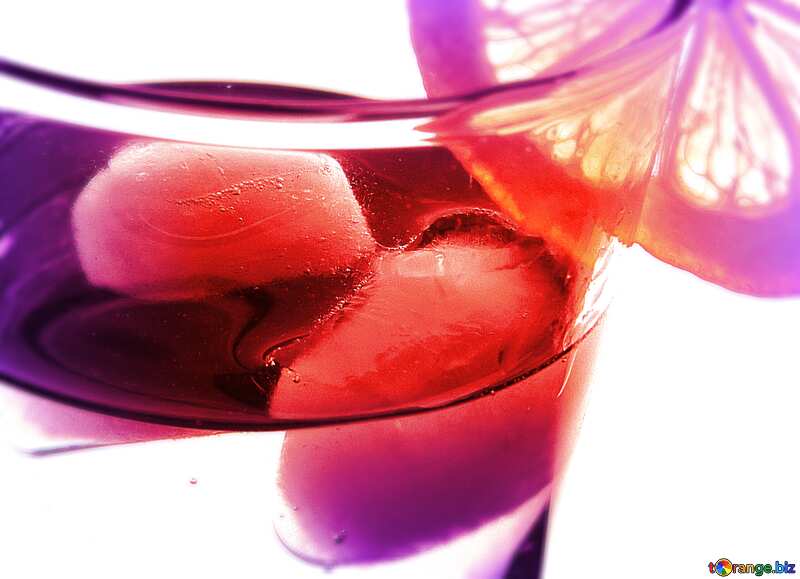 Tropical Drink with Lemon Wedge blur frame №16129
