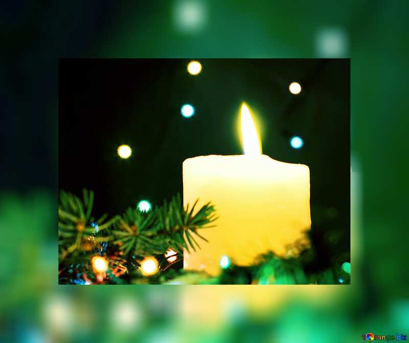 Candle Christmas card №17931
