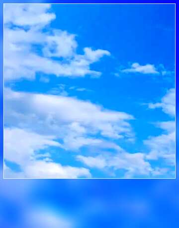 FX №126770 blue sky blank card template
