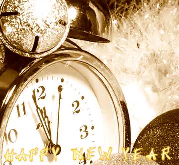 FX №126312 Christmas  Watches light sepia happy new year