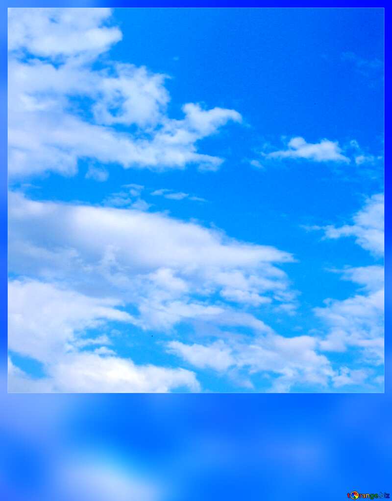 blue sky blank card template №22686