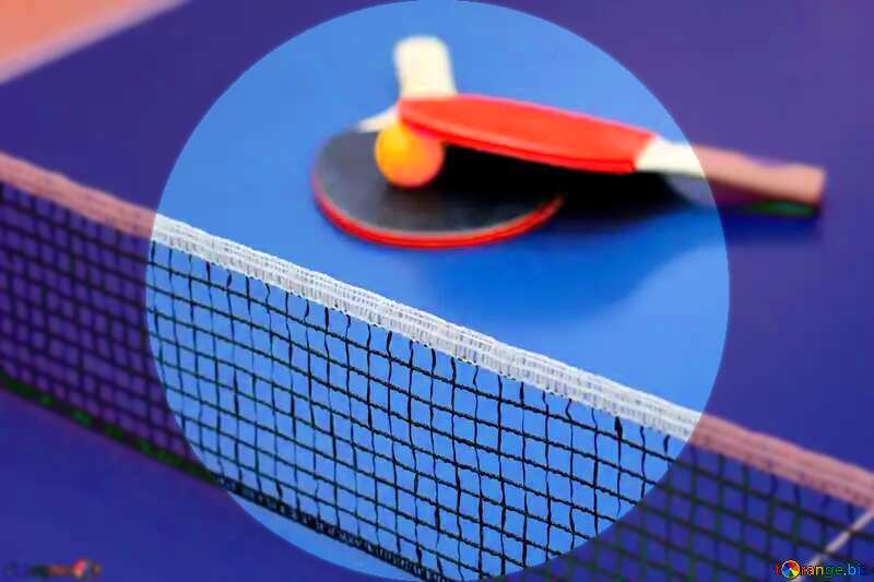 Ping-pong paddles presentation template infographic №40980