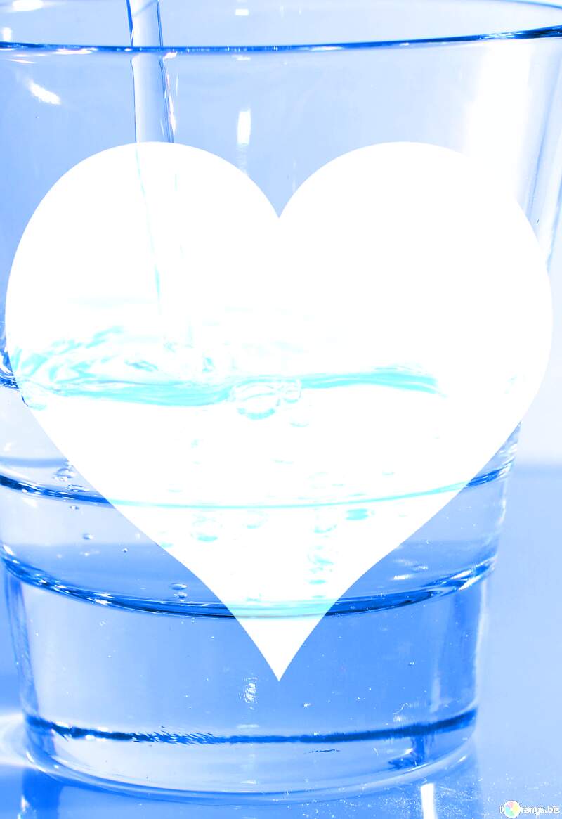 Drinking water love heart frame №19987
