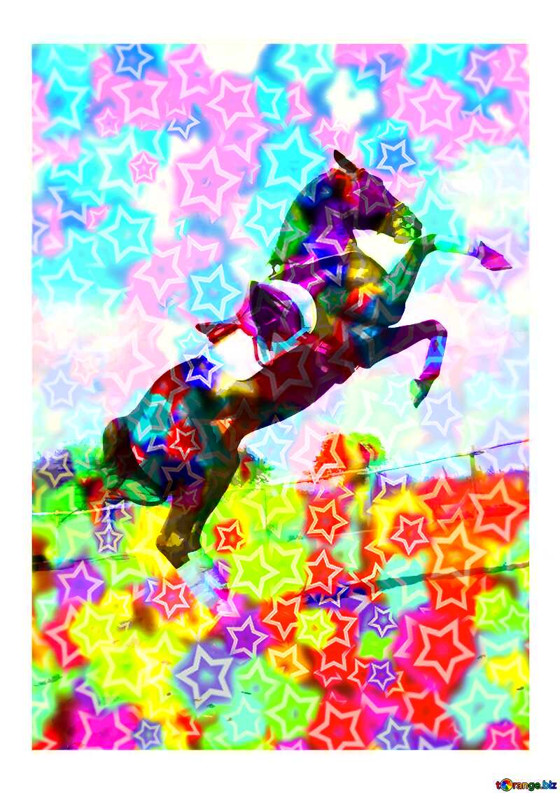  horse art background №46152