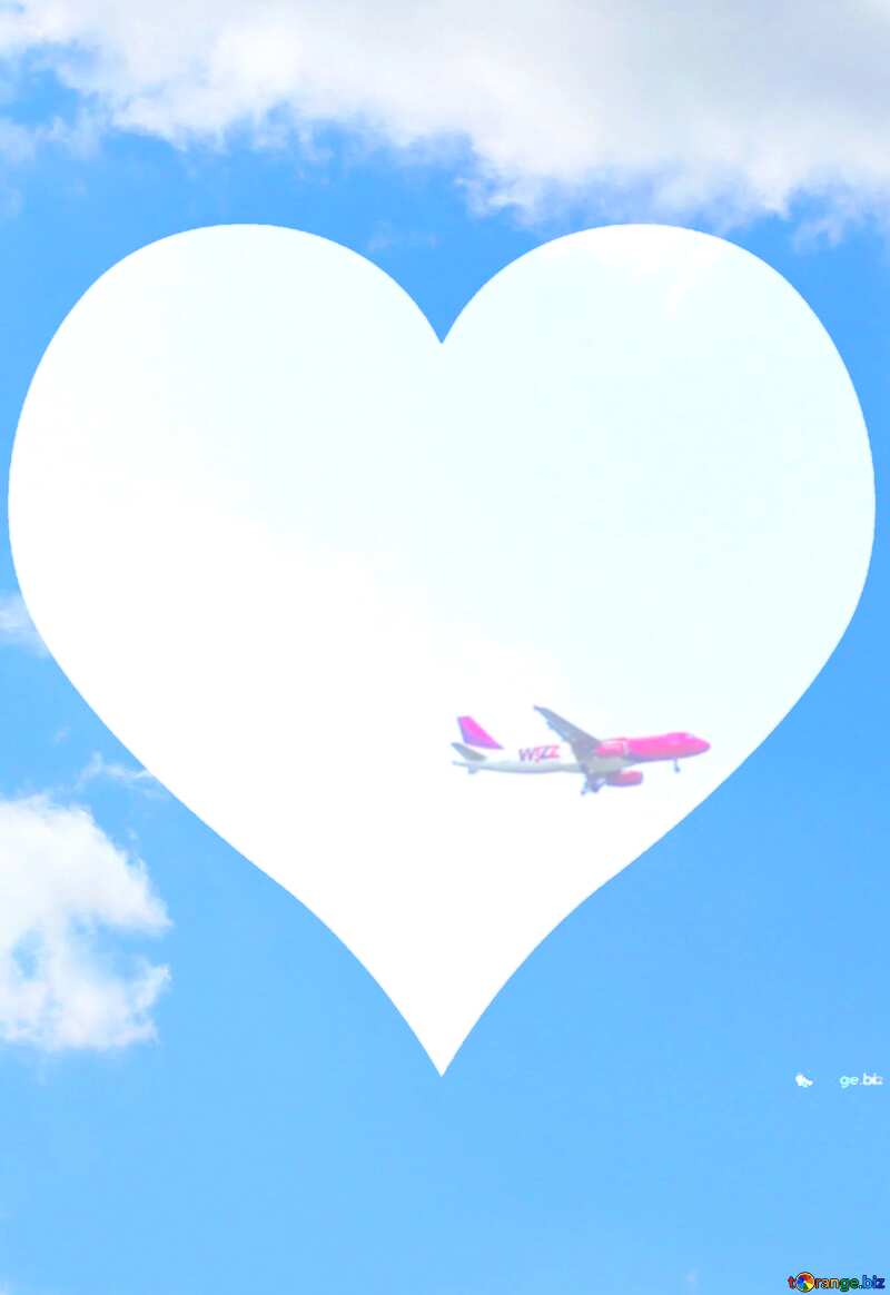 Heart and Plane in the sky №37678