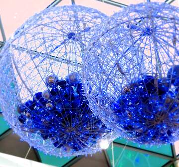 FX №137246 decorative blue things Christmas  balls