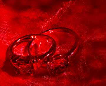 FX №137951 Red Wedding rings background     