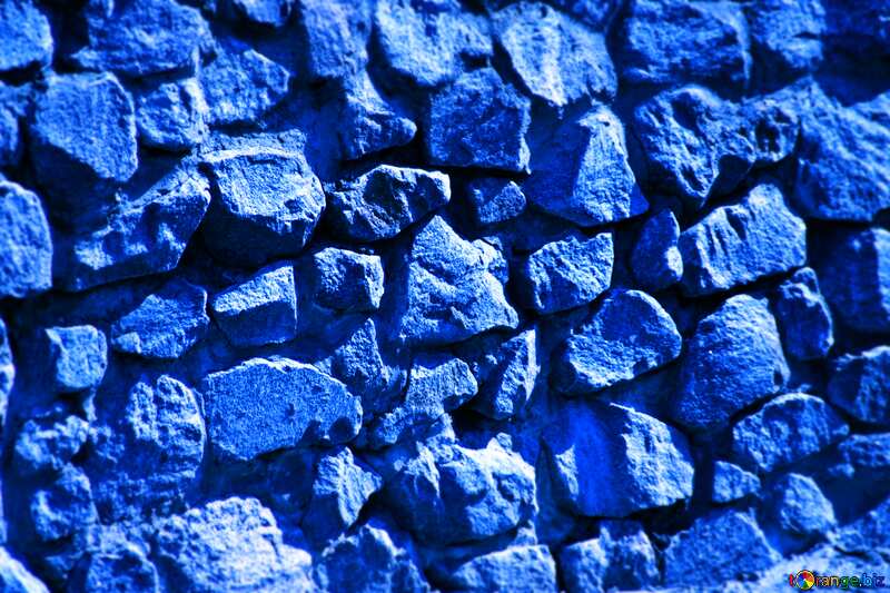 Texture blue stone wall №4682