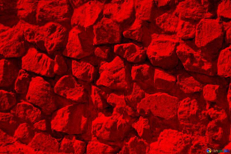 Texture red stone wall  №4682