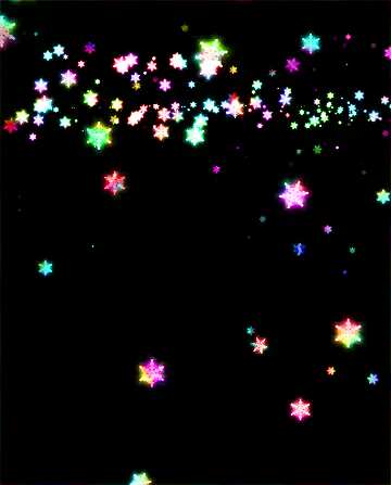FX №138224 Dark background colorful snowflakes    