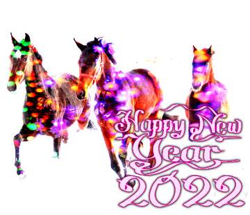 FX №138482 Three horses Happy New Year