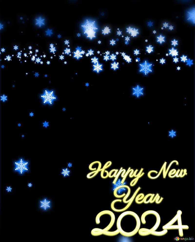 Dark snowflakes background Happy new Year 2024 №138223