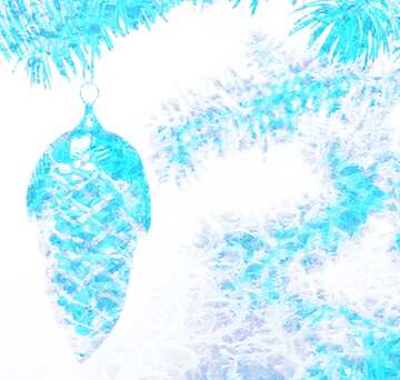 FX №139736 Christmas tree decor light blue  Frozen background