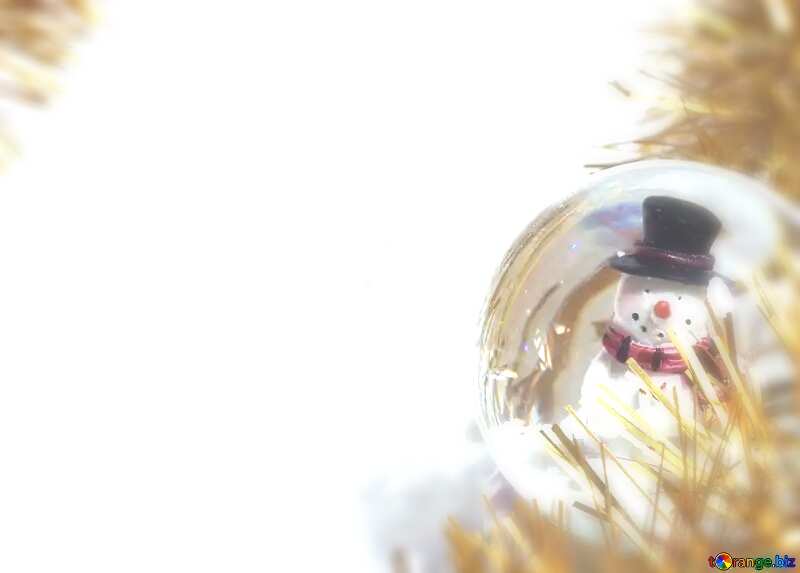 Snowman . Background   new  year. blur frame №6400