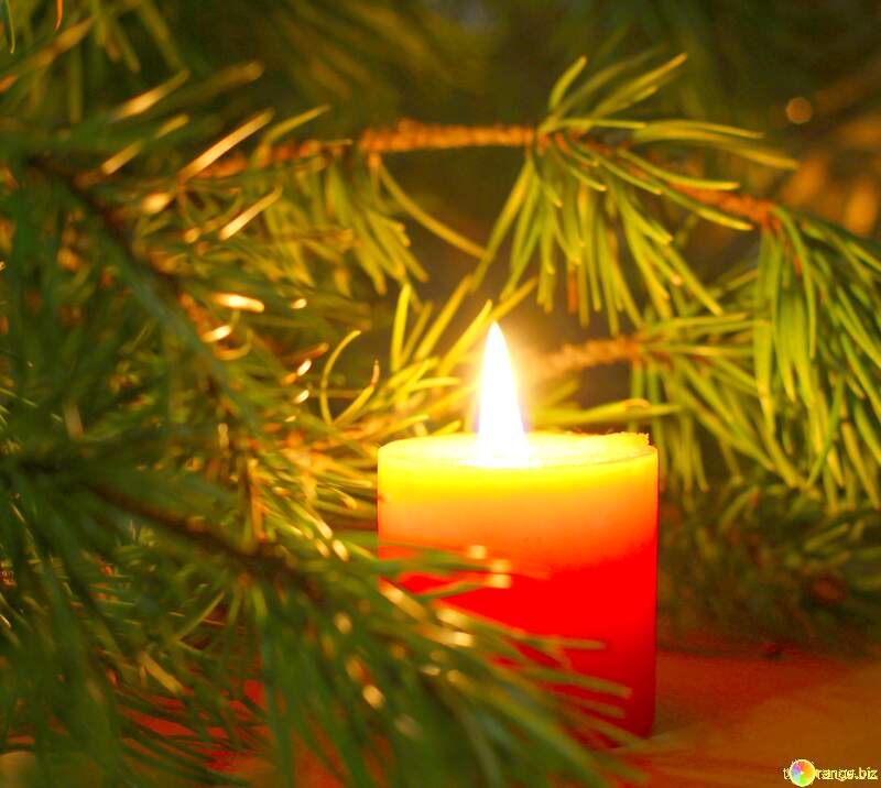 Christmas wallpaper with candles vivid effect №24632