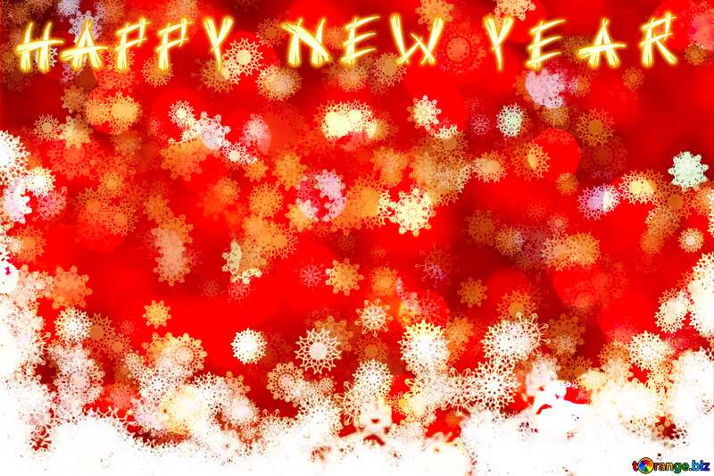  Happy New Year red  background №40675