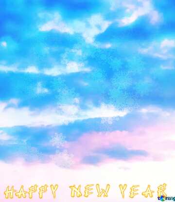 FX №143782 clouds happy new year card