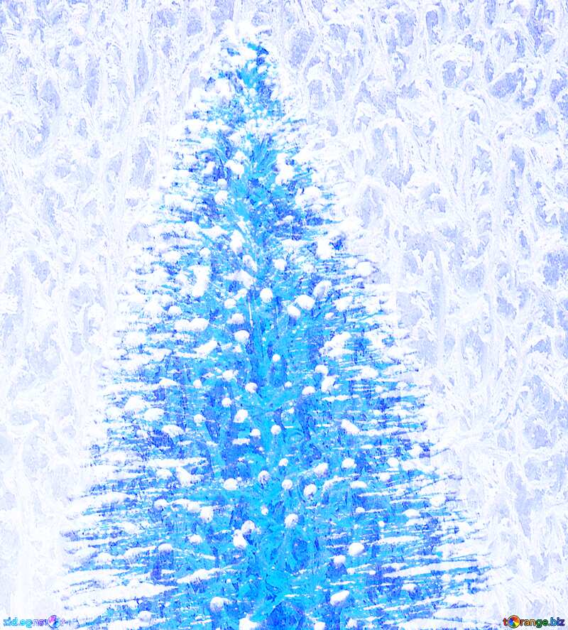 Christmas Frozen Tree background №6611