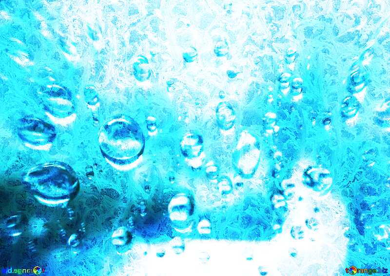 Raindrops frozen glass background     №47981