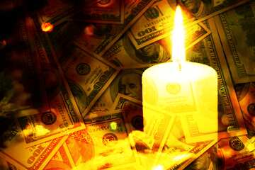 FX №145440 Christmas Candle and money