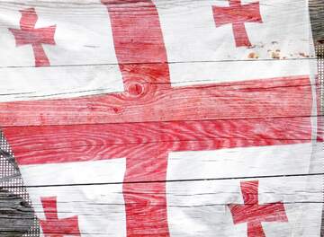 FX №146975 Georgian flag wooden texture