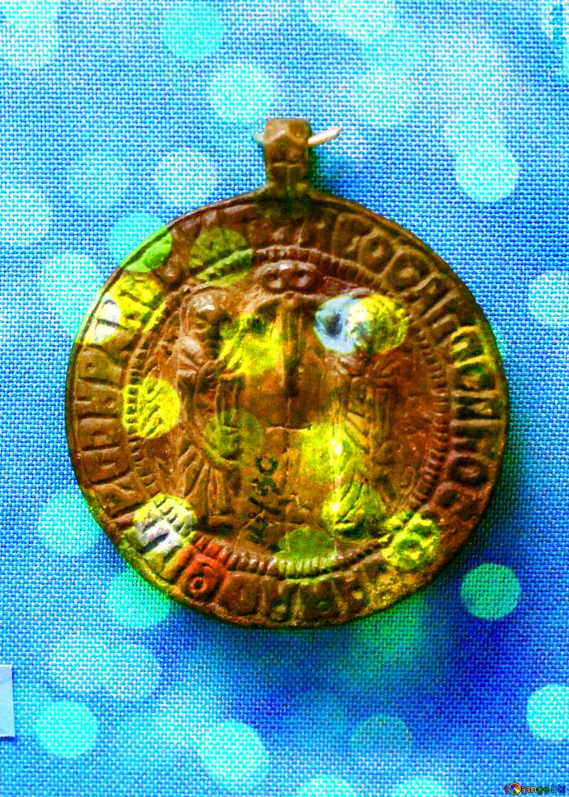 Ancient medallions 8th century bokeh background №44009