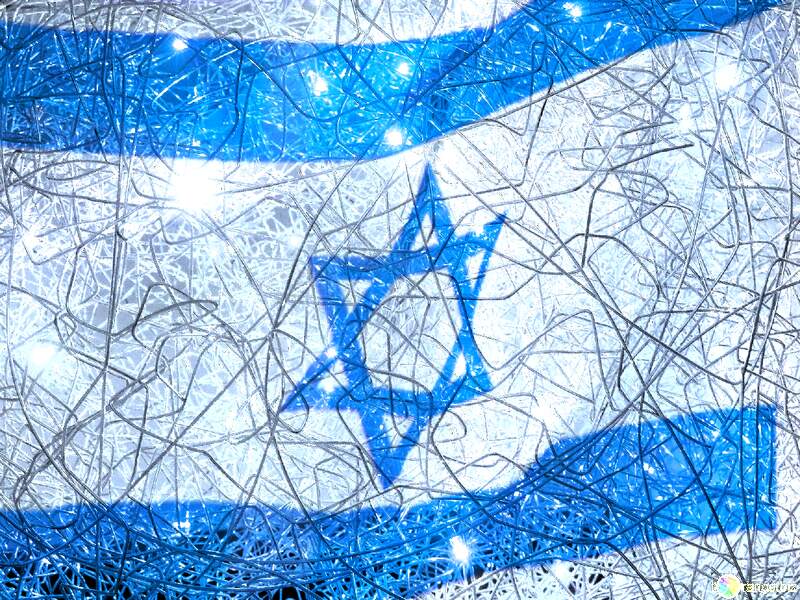 wire metal Israel flag chaotic twisted №379