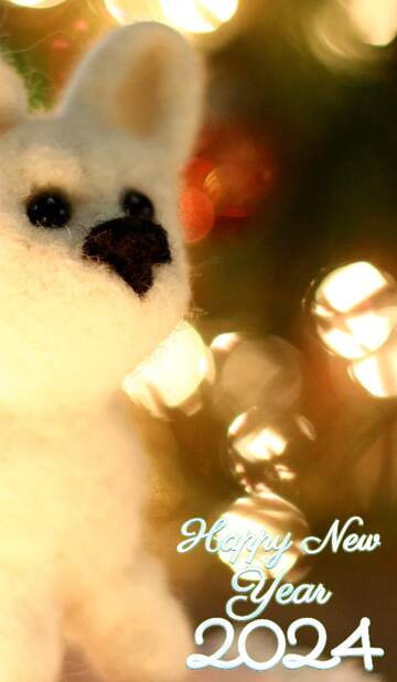 FX №148453 Happy new year 2022  husky dog. Christmas greetings background. Copyspace congratulations.