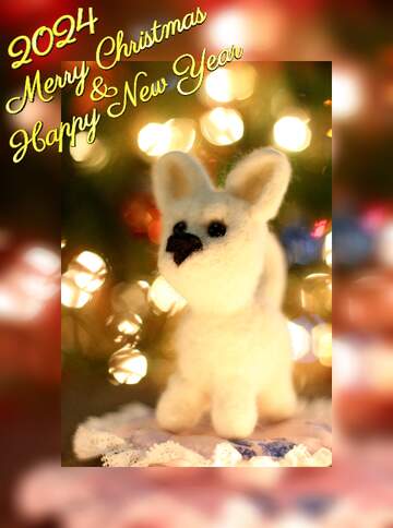FX №148458 Happy new year 2024  Christmas dog.