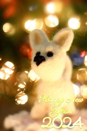 FX №148457 Happy new year 2022  husky dog. Copyspace greetings background.