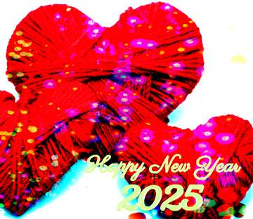 FX №148037 Three red hearts happy new year 2024