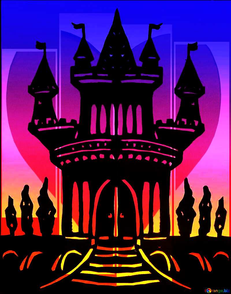 Clipart knights love castle №42669