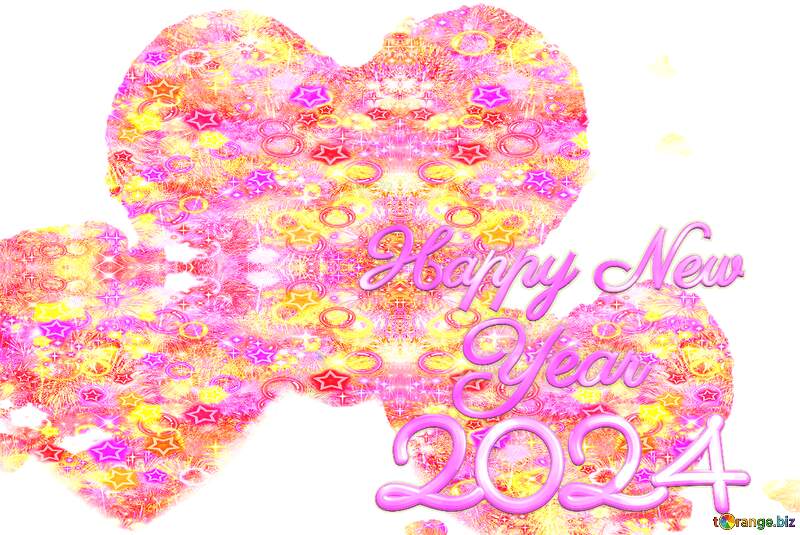 Celebratory hearts nappy new year 2024 №148057
