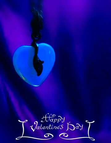 FX №149779 blue happy valentines day postcard