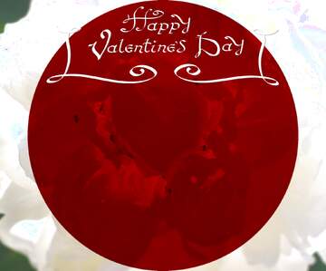 FX №149717 circulo rojo grande con texto del día de san valentin