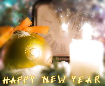 FX №15738 HAPPY NEW YEAR greetings blur frame card