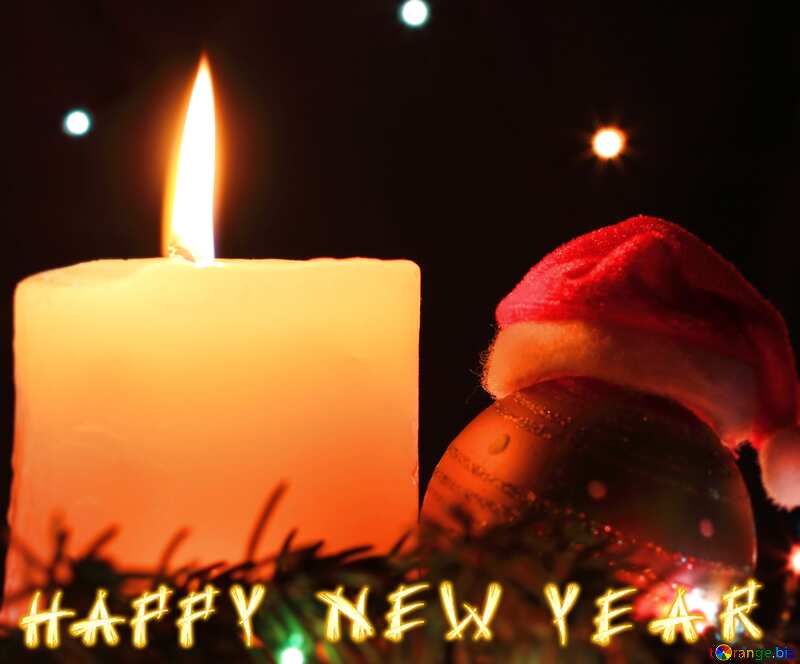 New year picture with candle №17928