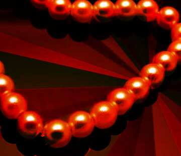 FX №151554 Heart of Pearls red  colors rays