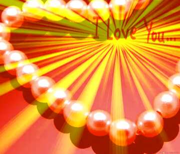 FX №151556 Pearls surrounding I Love You