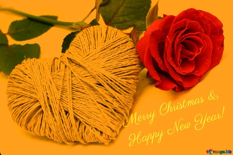 Flower and heart happy new year merry christmas №16864