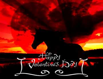 FX №152851 Horse happy valentines day