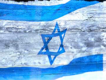 FX №155156 wood background israel flag