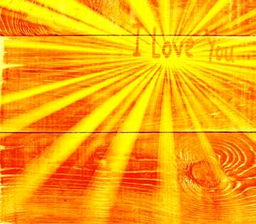 FX №156235 i love you wood rays background