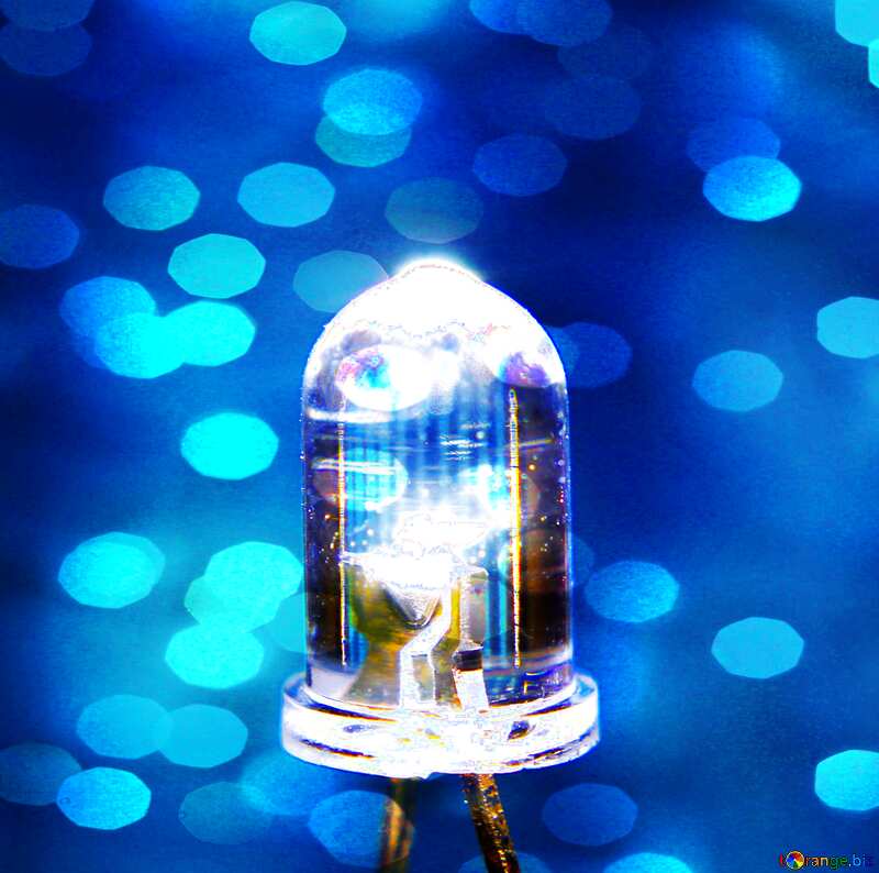 LED blue lights bokeh background №41404