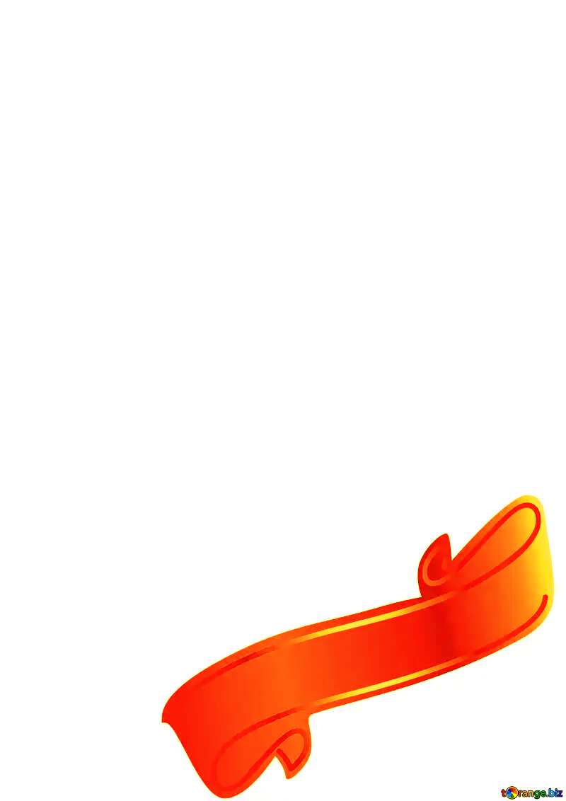 orange ribbon corner №49665