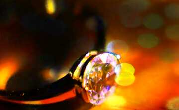 FX №158428 Gold diamond ring lights background
