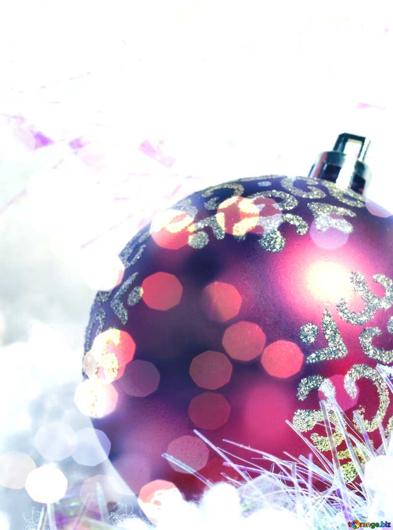 New year. Ball Christmas background №6354