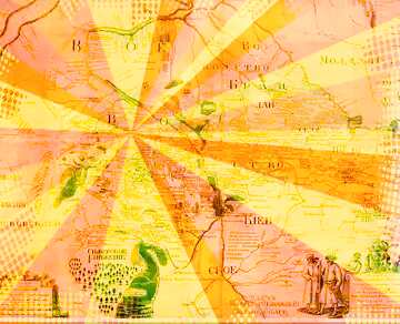 FX №159814 Old map of Ukraine Colors rays
